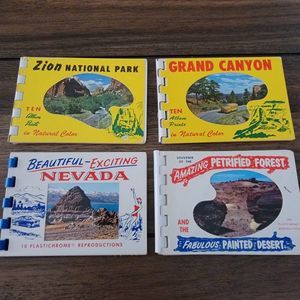 Set of 4 Plastichrome Album Prints  VINTAGE